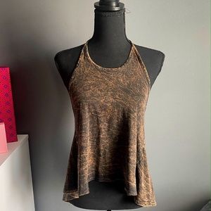 LOVE CULTURE ADJUSTABLE HALTER TANK TOP